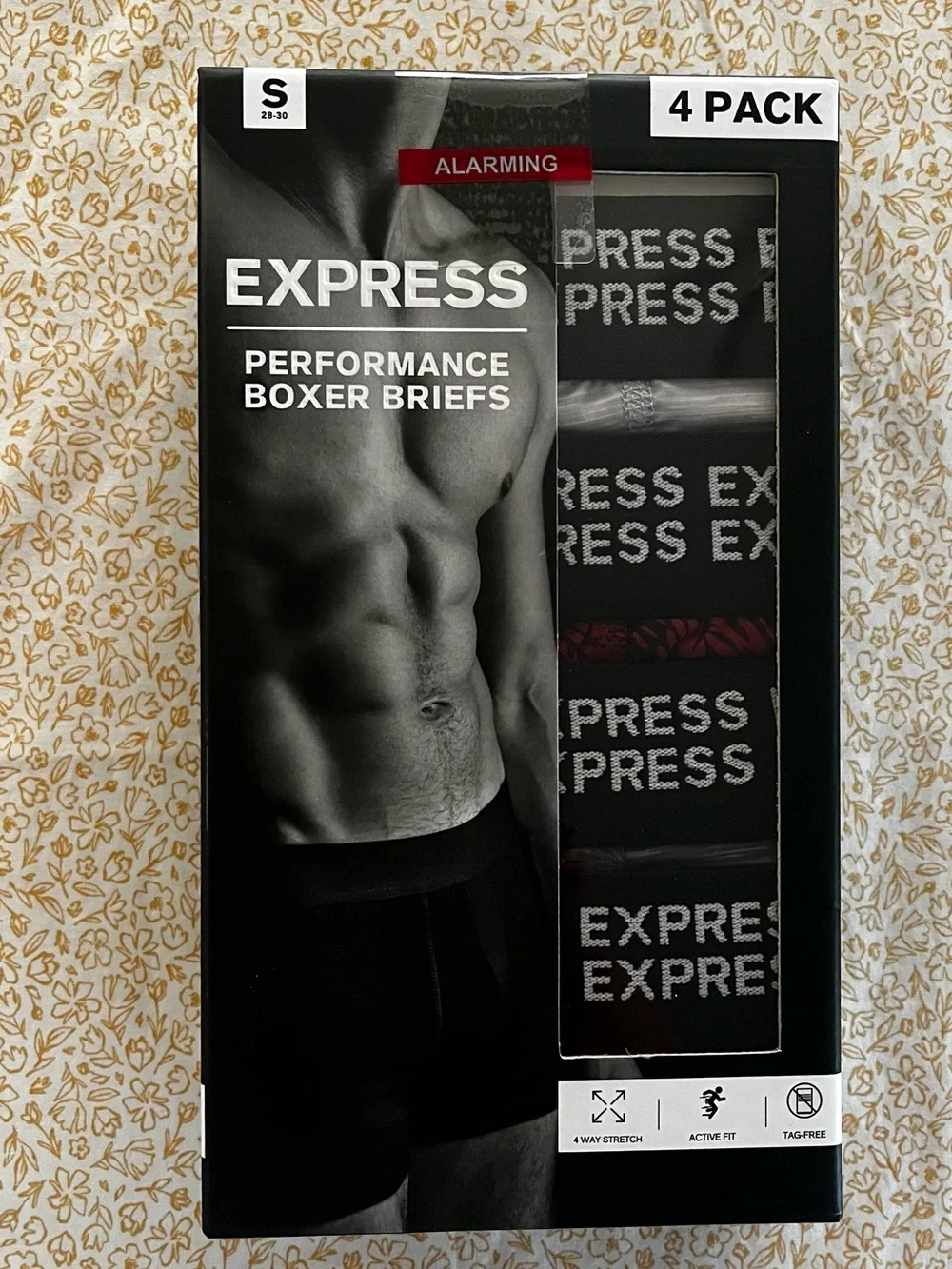 Express Performance Boxer Briefs 4-Pack S